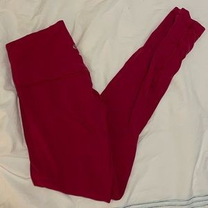 Lululemon pink/red 25” align leggings